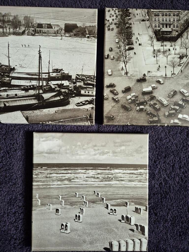 Canvas printen 3 stuks 30x30cm, Huis en Inrichting, Minder dan 50 cm, Ophalen of Verzenden, Minder dan 50 cm, Print