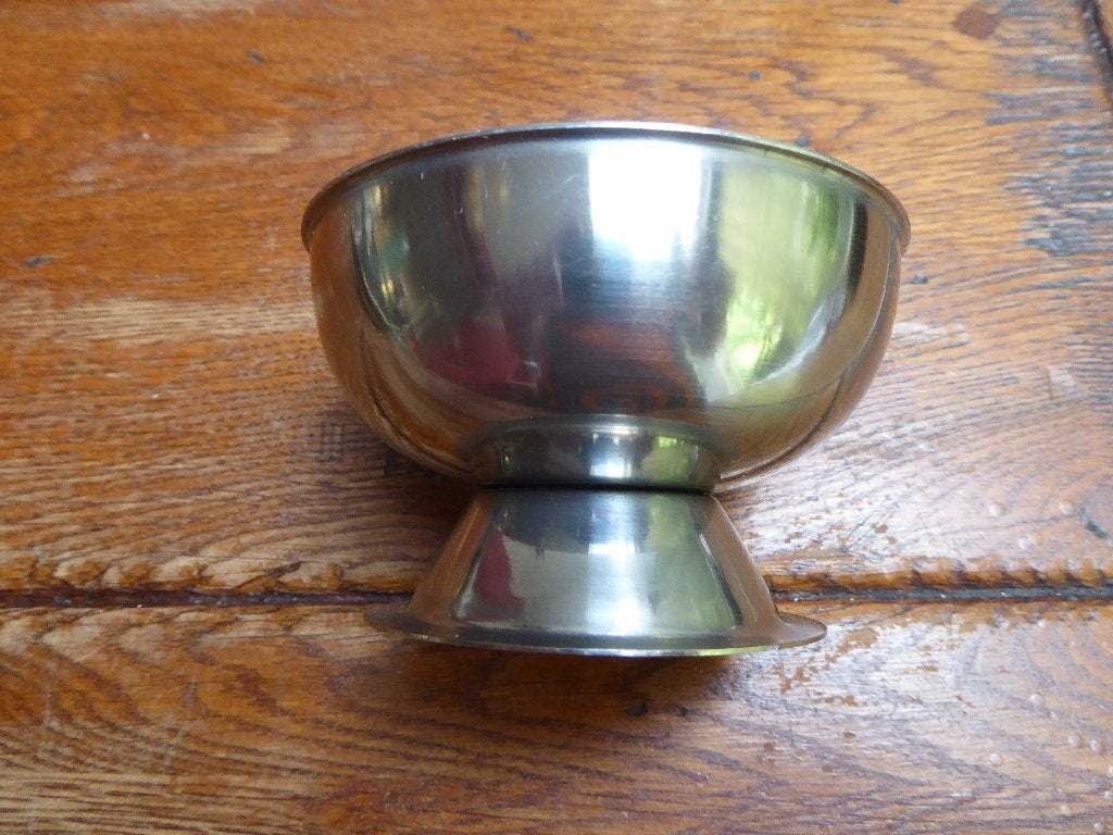 6 vintage RVS dessertcoupes, Ophalen of Verzenden