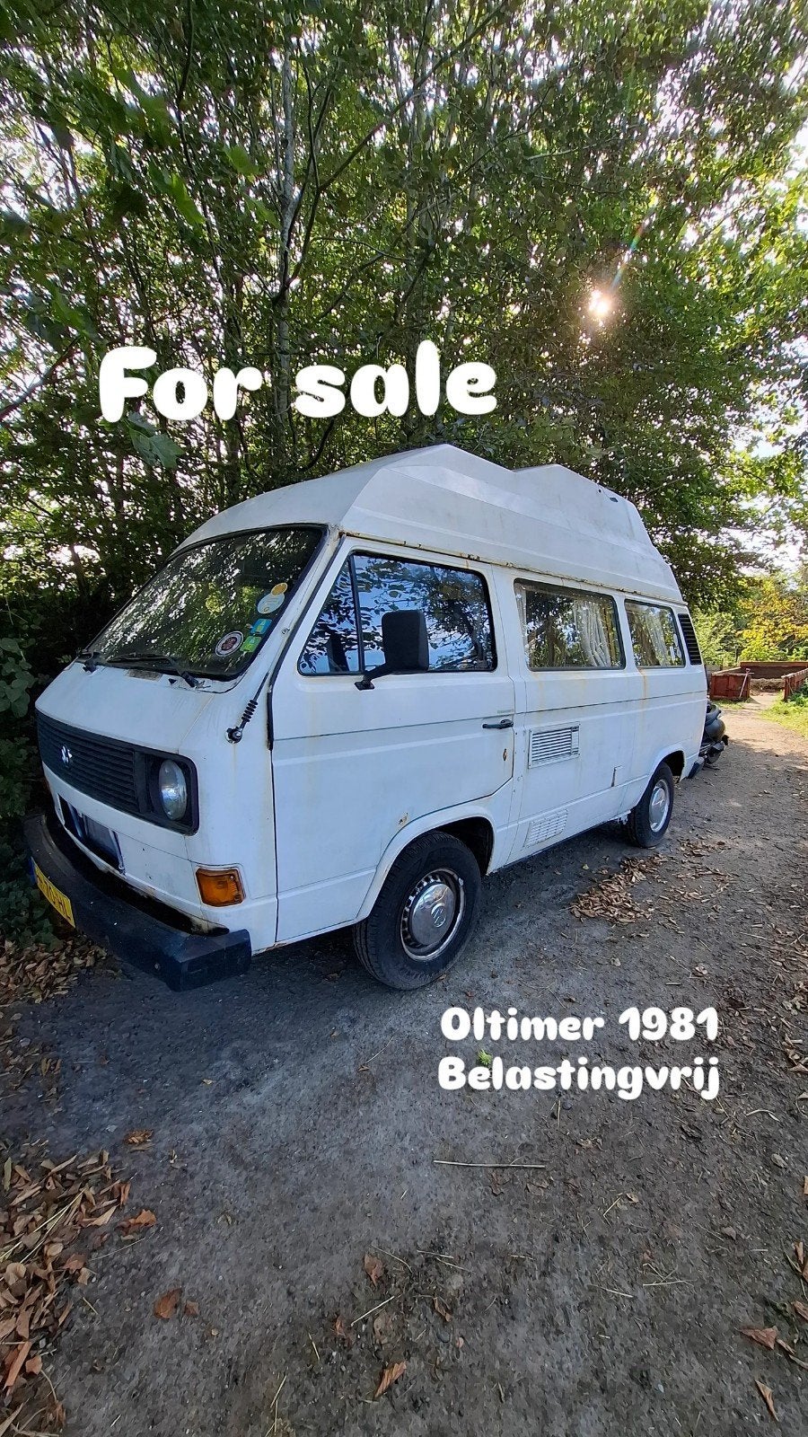 Volkswagen t3 1981 Wit, Overige carrosserieën, Wit, Origineel Nederlands, 1560 kg