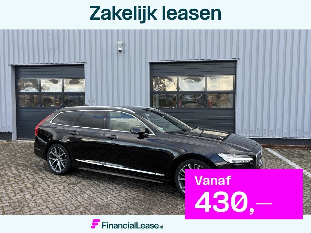 Volvo V90 2.0 T4 Inscription Pano I HUD I All-in prijs!, Automaat, 15 km/l, 93 €/maand, Lease