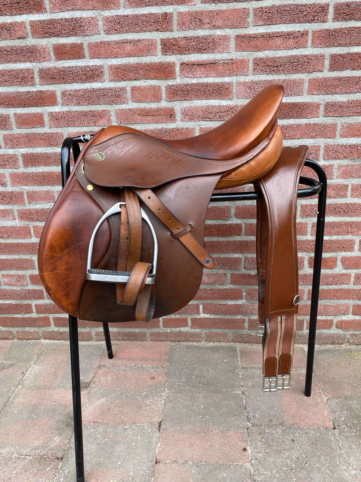 Kieffer spring zadel, Ophalen, M (17 inch), Inclusief stijgbeugels, Springen