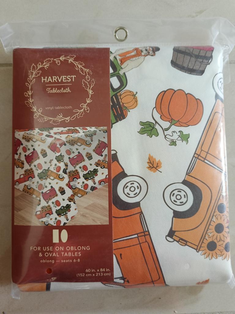 Harvest vinyl tafelkleed uit Amerika 152x213 cm, Huis en Inrichting, Tafelkleden, Ophalen of Verzenden, Nieuw