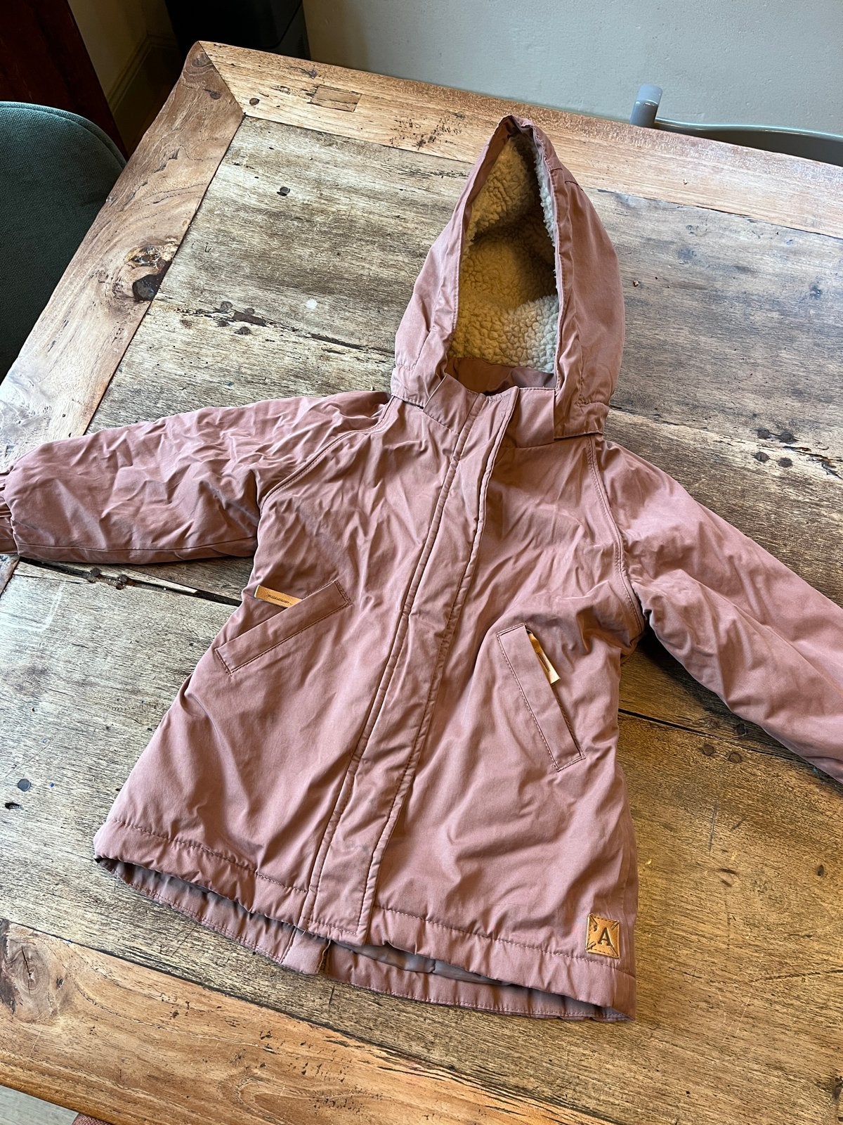 Lil' Atelier winterjas oud roze/bruin maat 92, Kinderen en Baby's, Kinderkleding | Maat 92, Ophalen of Verzenden, Gebruikt, Meisje