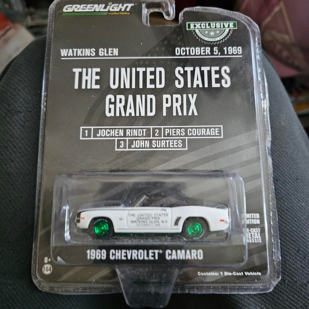 Greenlight 1969 Chevrolet Camaro - Watkins Glen Grand Prix, Info@greenlightcollectibles.com, Overige typen, Nieuw, Ophalen of Verzenden