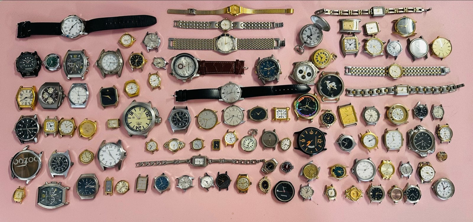 Grote verzameling vintage horloges - 100 stuks, Ophalen of Verzenden, Gebruikt, Polshorloge, Overige merken