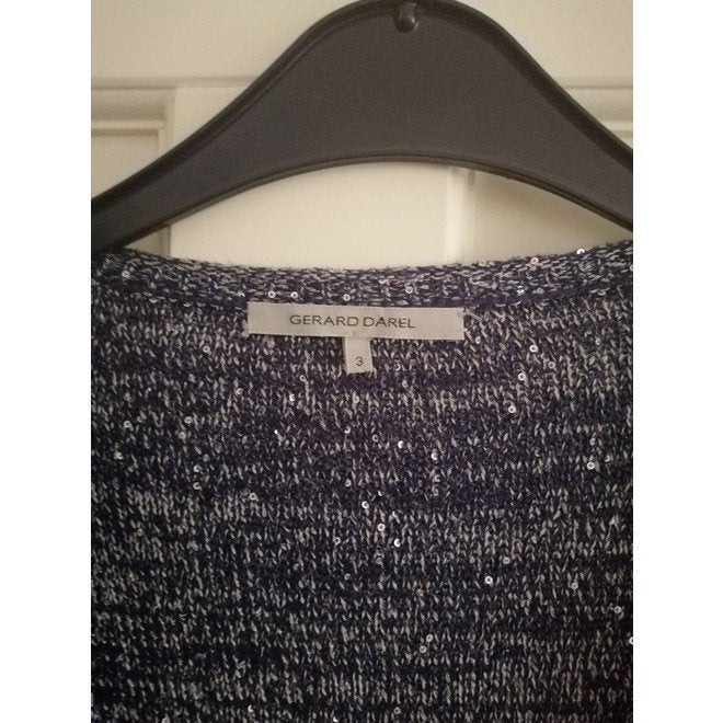 Gerard Darel vest / trui blauw zilver + pailletjes 40 40472, Kleding | Dames, Truien en Vesten, Gerard Darel, Gerard Darel, Blauw