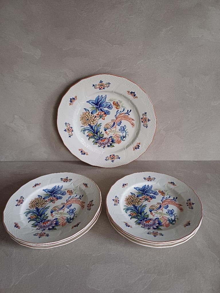 Te koop: Mooie 7-delig gebaksstel Boch Belgium - Rhodos, Antiek en Kunst, Ophalen