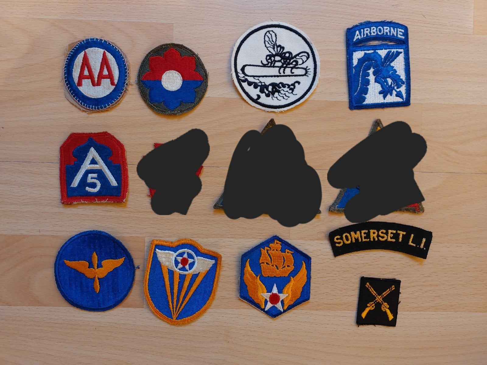 Amerikaanse US USA emblemen/patches, ww2/wo2 periode., Verzamelen, Ophalen of Verzenden, Amerika, Embleem of Badge