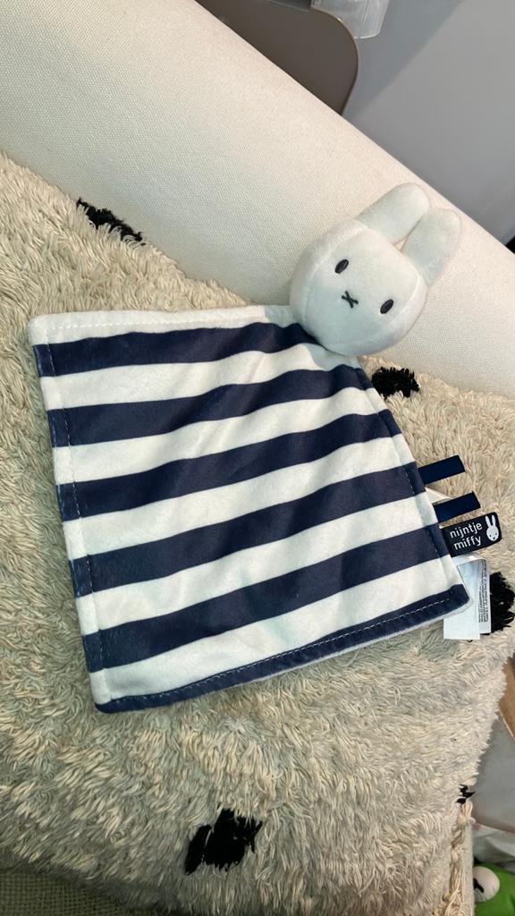 Tiamo nijntje knuffeldoekje blauw wit, Blauw, Konijn, Nijntje, Ophalen of Verzenden