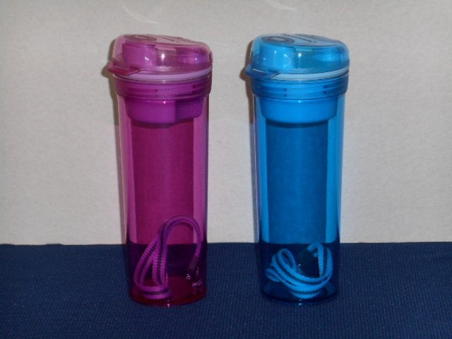 Eco Beker/Fles 400 ml met zeefje en koord Tupperware, nieuw, Ophalen of Verzenden, Nieuw, Blauw, Overige typen