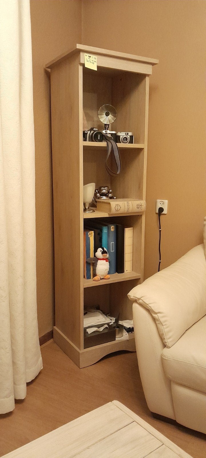 Houten Boekenkast met Vier Planken - Lichtbruin, Ophalen, Met plank(en), Minder dan 50 cm, Gebruikt