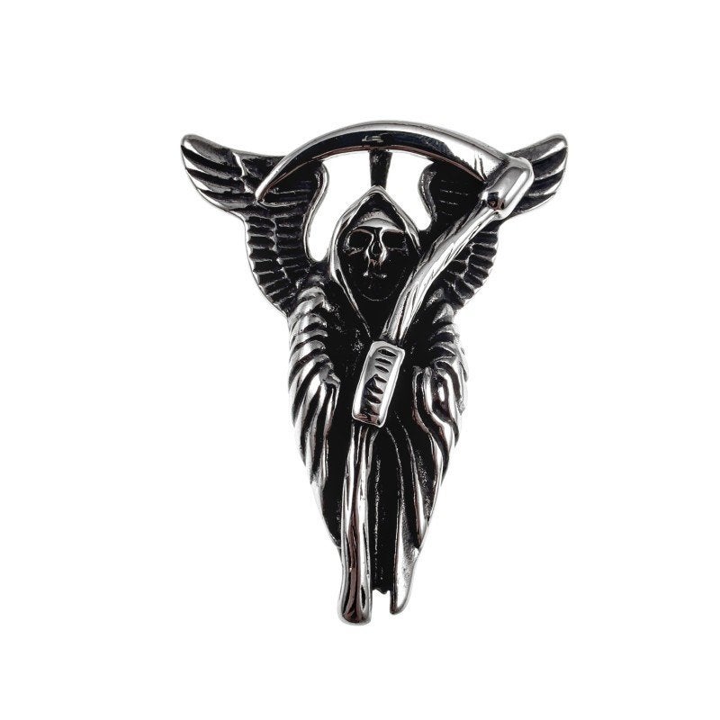 Grim Reaper Hanger Schedelhanger met Zeis RVS Heren, Overige materialen, Overige voorstellingen, Birgitta-Gracht 33, 6465 EL Kerkrade, Nederland