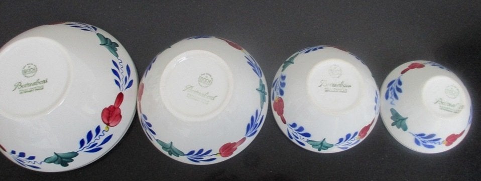 boerenbont bonbon set 0,1,2, set V-schalen, servetringen, Ophalen of Verzenden, Royal Boch, Overige stijlen, Aardewerk