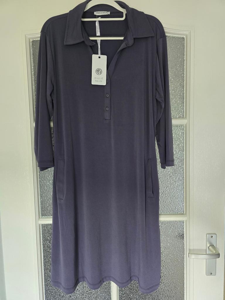 Nieuw angelle Milan jurk travel xl grijs, Maat 46/48 (XL) of groter, Nieuw, Ophalen of Verzenden, Knielengte