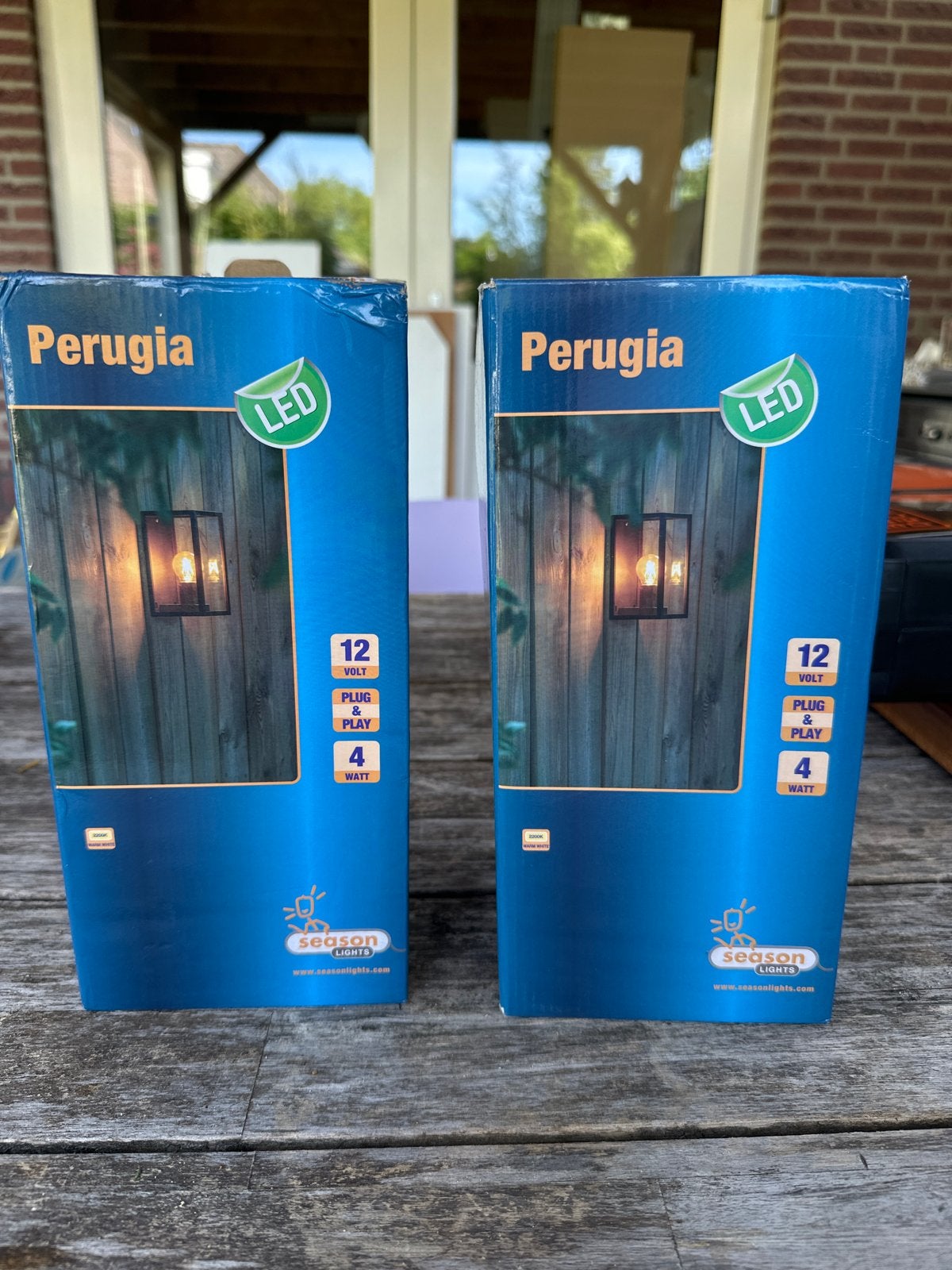 Twee nieuwe LED buitenlampen Perugia 12V 4W, Minder dan 50 watt, Wandlamp, Ophalen of Verzenden, Netvoeding