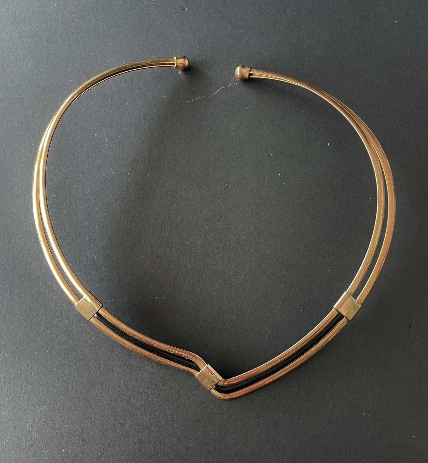 Vintage spang/vhooker ketting, Verzenden, Gebruikt, Goud, Overige materialen