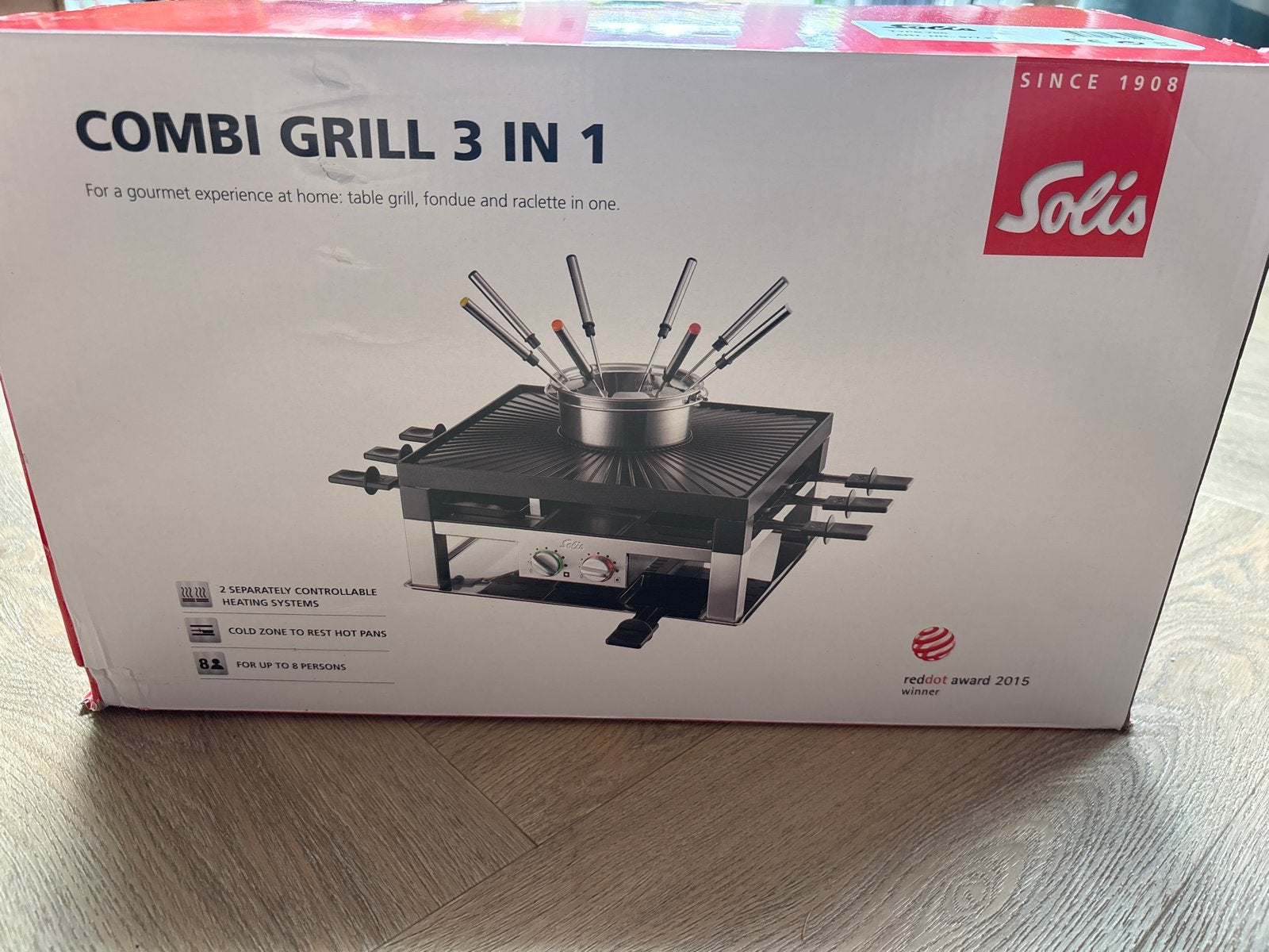 Solis 3 in 1 Combi Grill, Witgoed en Apparatuur, Gourmetstellen, Ophalen of Verzenden, Zo goed als nieuw, 8 personen of meer
