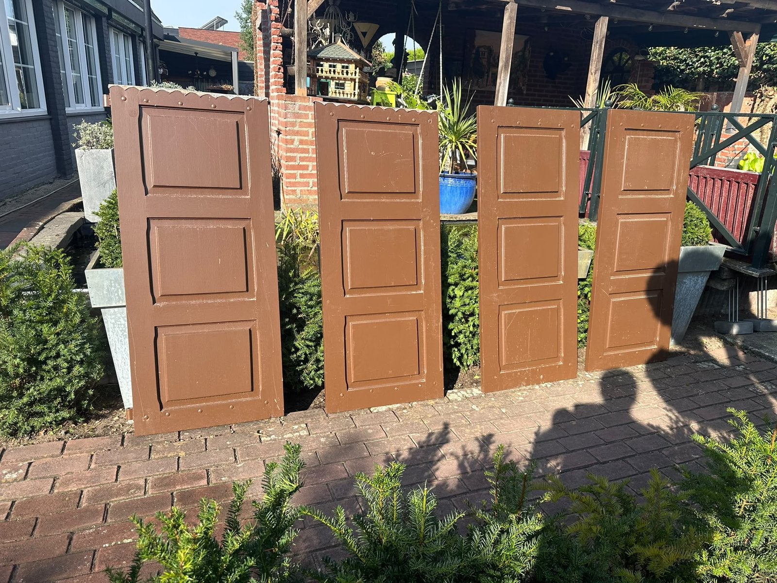 Meranti hard houten raam luiken, Ophalen of Verzenden, Zo goed als nieuw, Minder dan 80 cm