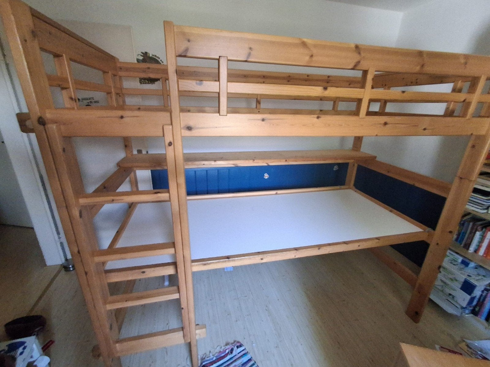 Lifetime Hoogslaper met bureau, Ophalen, Gebruikt, Eenpersoons, 200 cm