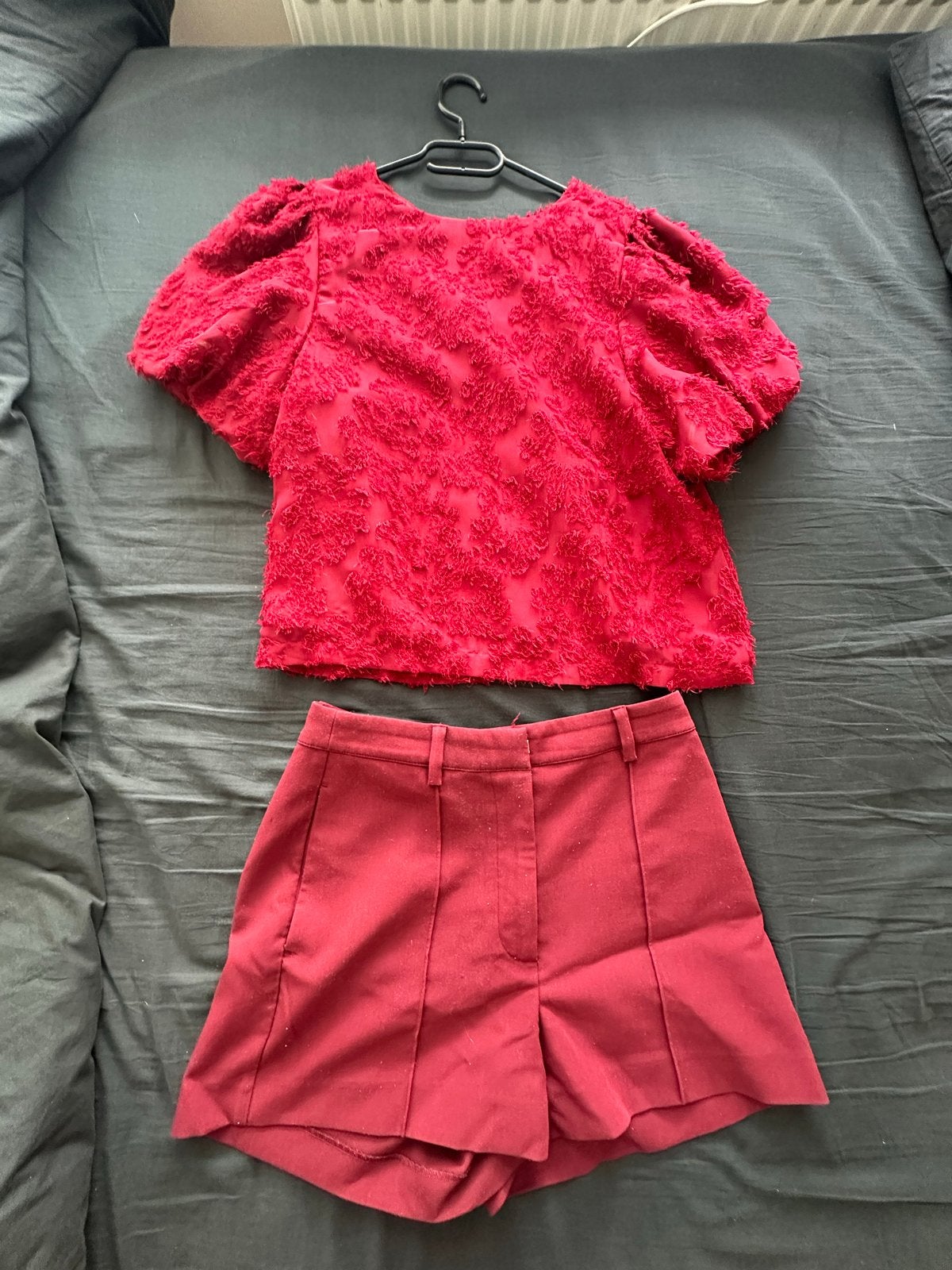 Rode top en short set van Costes, maat S, Kort, Ophalen of Verzenden, Zo goed als nieuw, Maat 36 (S)