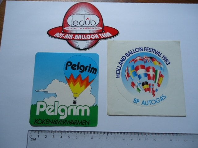 sticker oud Luchtballon Pelgrim BP autogas Le Dub retro, Verzenden, Zo goed als nieuw, Bedrijf of Vereniging