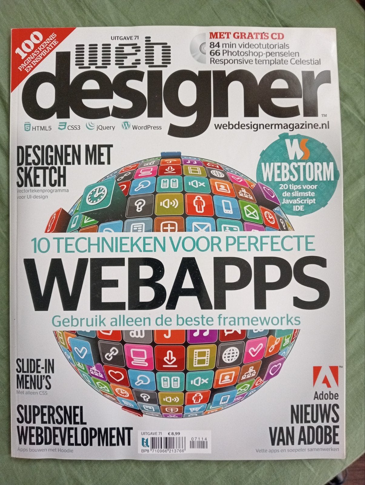 Webdesigner Magazine Uitgave 71 met CD- Webapps & Design, Ophalen of Verzenden, Gelezen, Overige typen