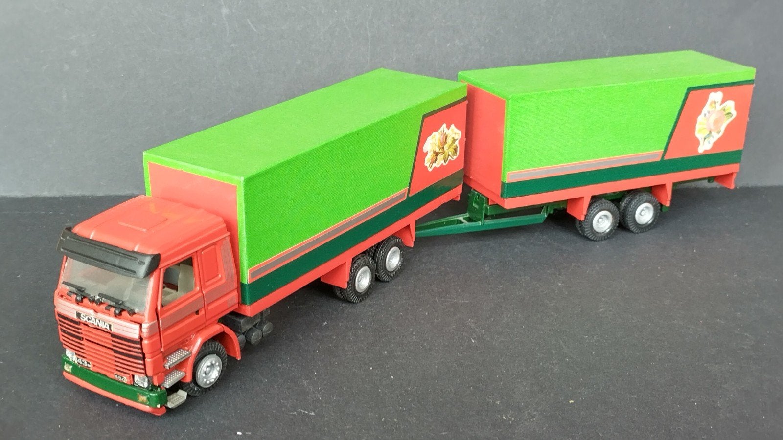 Scania 143 M met wipkar 1:50 Tekno Pol, Hobby en Vrije tijd, Verzenden, ., Tekno, Zo goed als nieuw