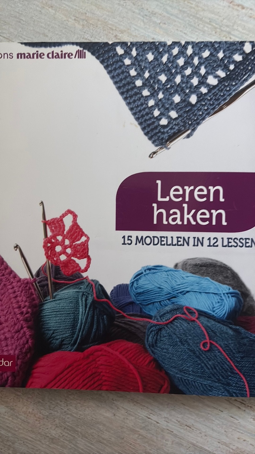 Leren Haken Boek - Marie Claire Editie, Boeken, Ophalen of Verzenden, Gelezen, Breien en Haken