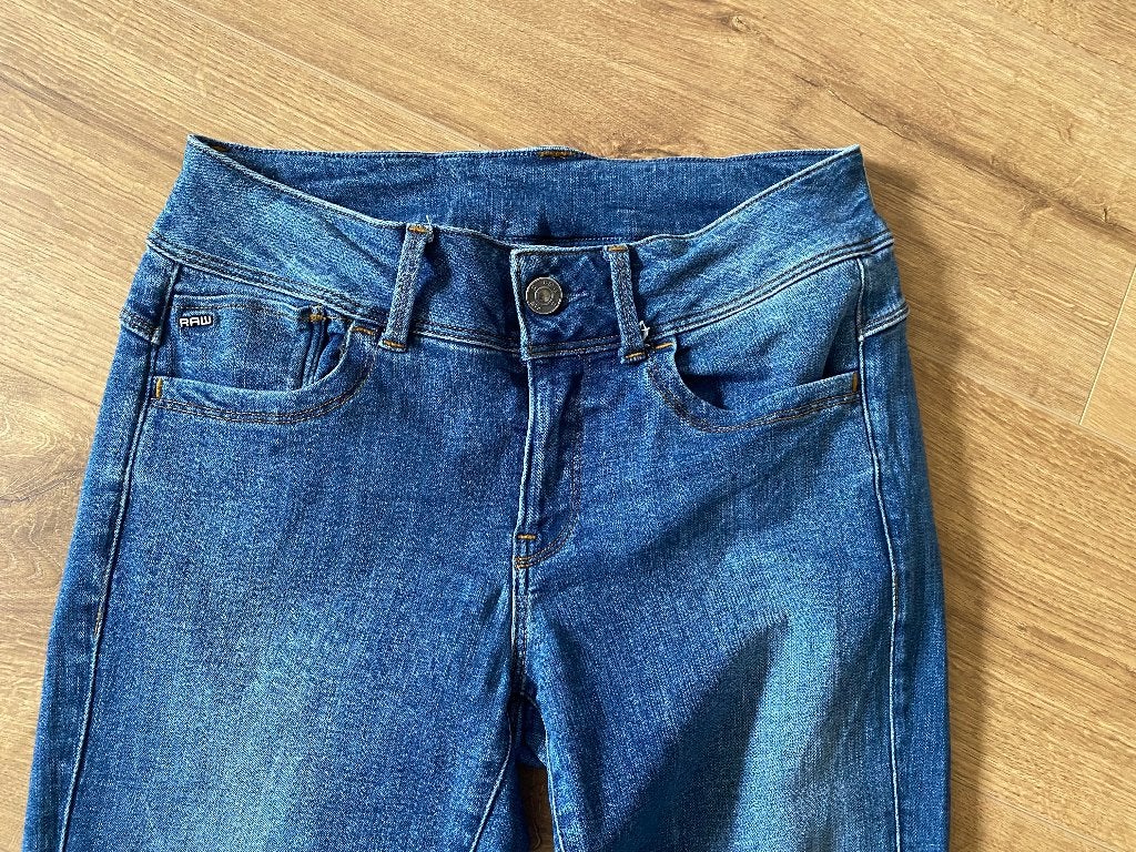 G Star Lynn mid super skinny maat 29 / 32, Blauw, Ophalen of Verzenden, Zo goed als nieuw, W28 - W29 (confectie 36)