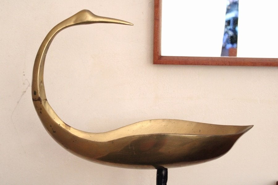 Hollywood regency brass pedestal- mid century vintage design, Tuin en Terras, Gebruikt, -, -, Ophalen of Verzenden