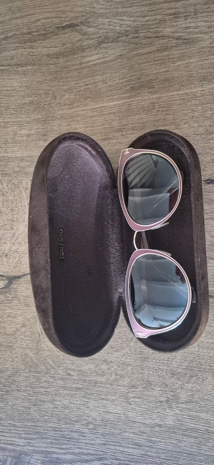 Tom Ford Nina TF373 48F Dames Zonnebril, Overige merken, Gebruikt, Zonnebril, Paars