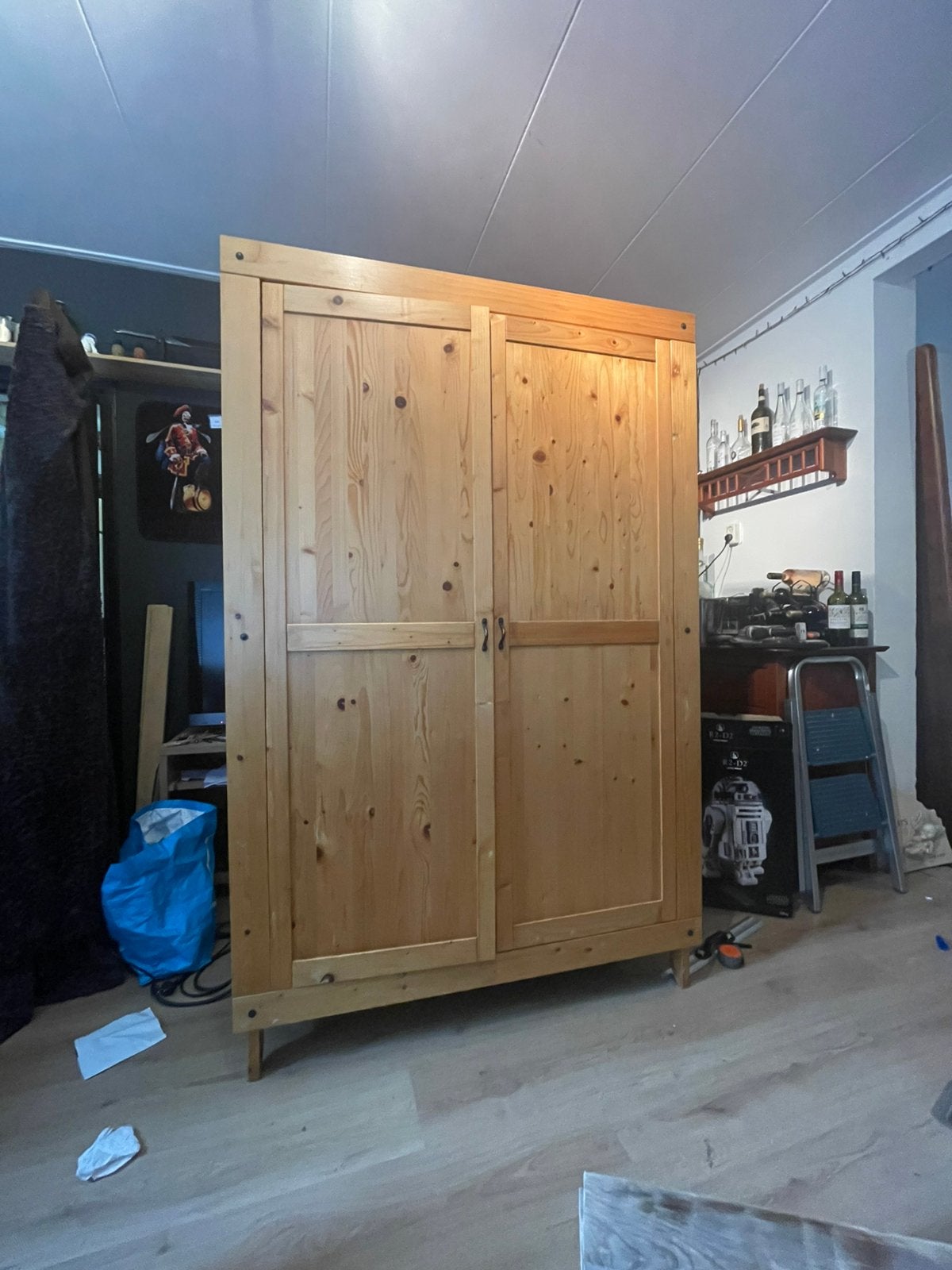 Houten Kleding kast, Ophalen, Zo goed als nieuw, 50 tot 75 cm, 150 tot 200 cm