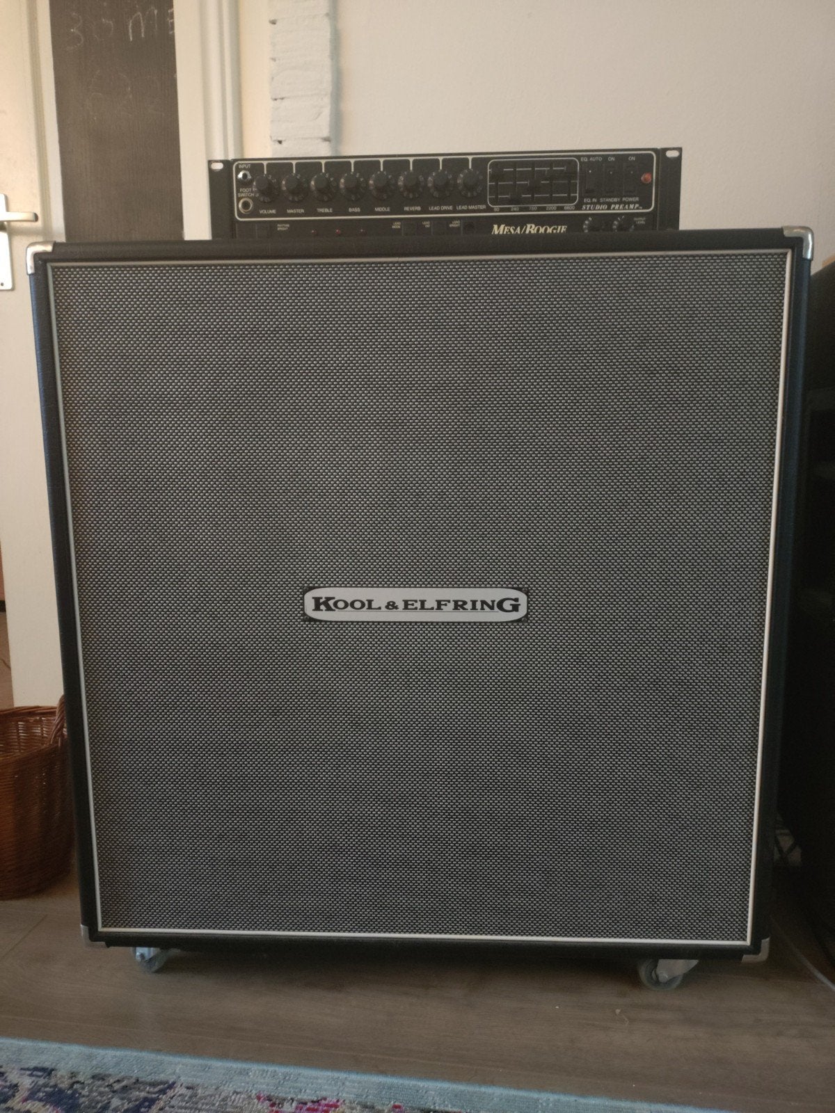 4x12 cabinet Kool Elfring Greenback G12m Anniversary G12h, Ophalen of Verzenden, Zo goed als nieuw, Minder dan 50 watt