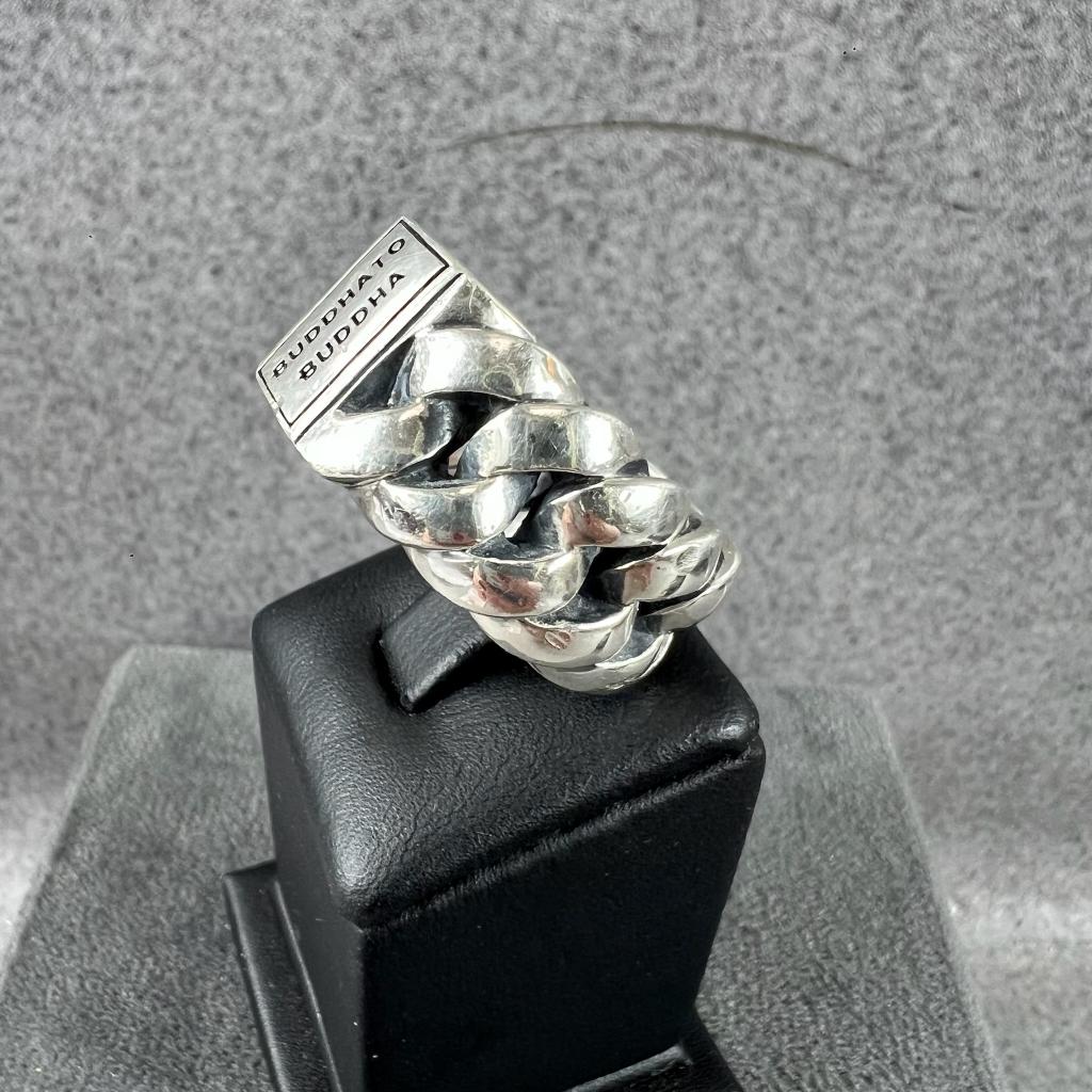 Buddha to Buddha Ring | Big Chain | mt 20 | 30,65g | 407608, Sieraden, Tassen en Uiterlijk, Ringen, Gebruikt, 20 of groter, Ophalen of Verzenden