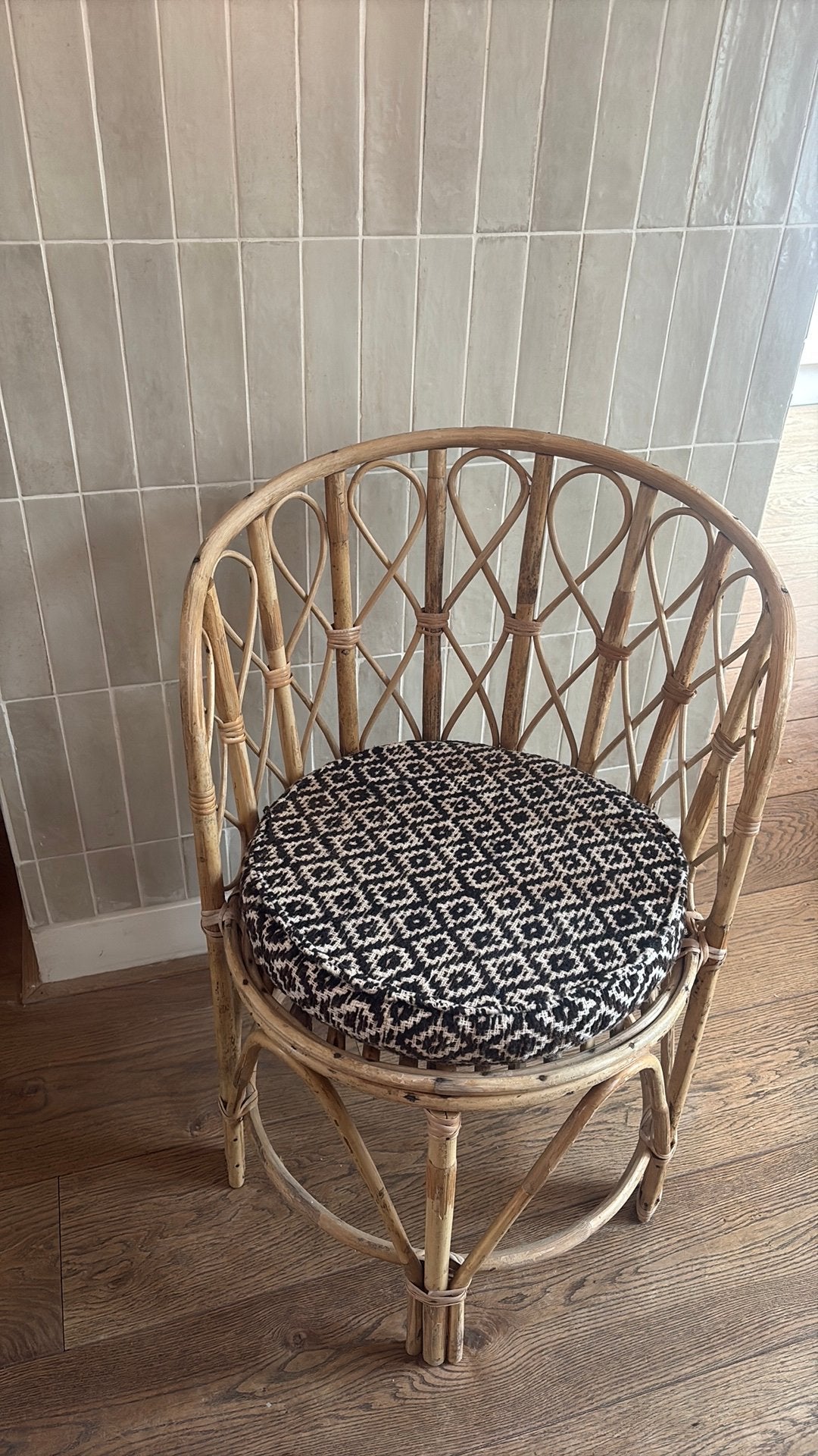 Rotan stoeltje madam stolz, Ophalen of Verzenden, Gebruikt, Bruin, Eén
