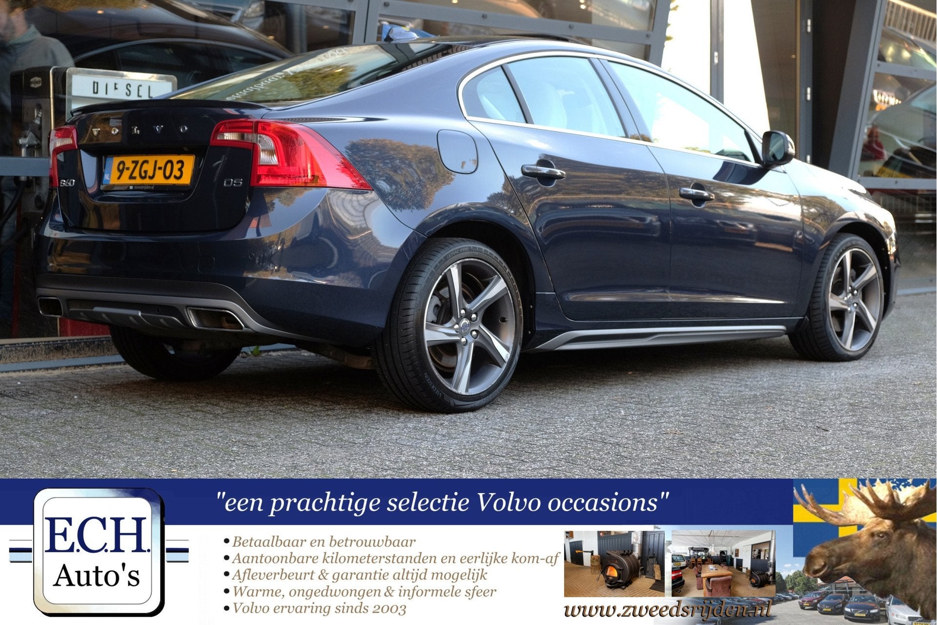Volvo S60 2.4 D5 215 pk Aut. Summum, Schuifdak, Leer, Xenon,, Euro 5, Met garantie (alle), Blauw, S60