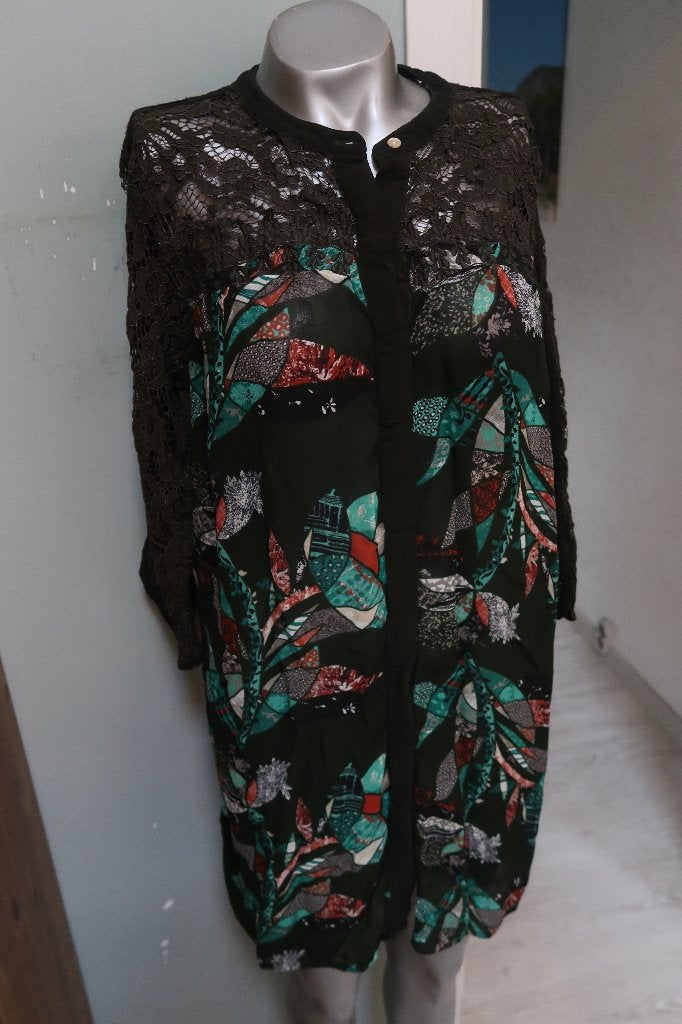 Didi prachtige lange blouse groen met kant L, Verzenden, Maat 42/44 (L), Didi, Zo goed als nieuw