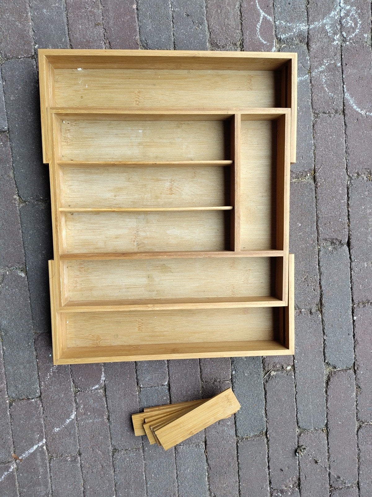 Uitschuifbare bestekbak van bamboe ikea, Ophalen, Gebruikt, Hout, Los bestek