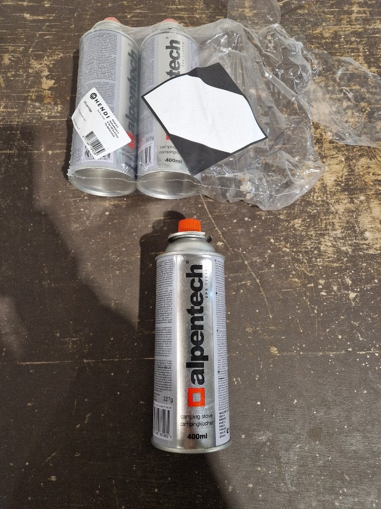 Gasflacon butaan 230gr 3 stuks nieuw, Ophalen of Verzenden, Nieuw