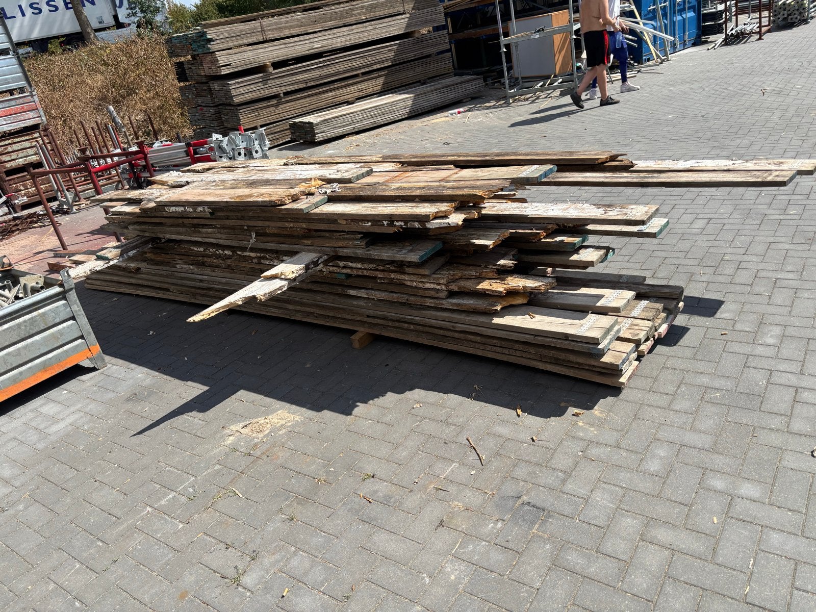 Steigerplanken stookhout, Doe-het-zelf en Verbouw, Hout en Planken, Ophalen, Gebruikt, 25 tot 50 mm, Plank
