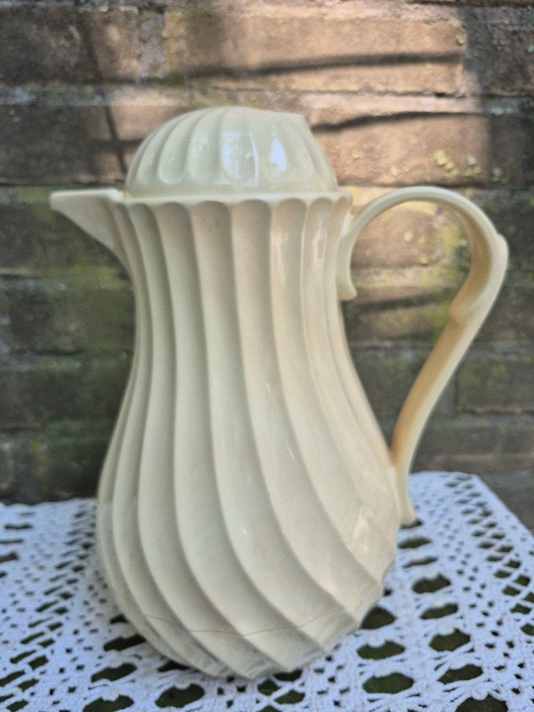 Vintage Dr. Zimmermann thermoskan, Beige, Kunststof, Ophalen of Verzenden, Overige merken