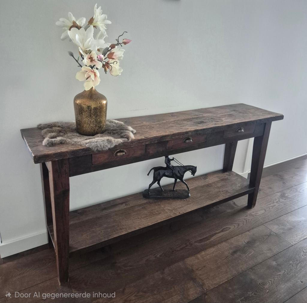 Massief houten Sidetable, Ophalen, Gebruikt, Onbekend, Tessora.home@yahoo.com