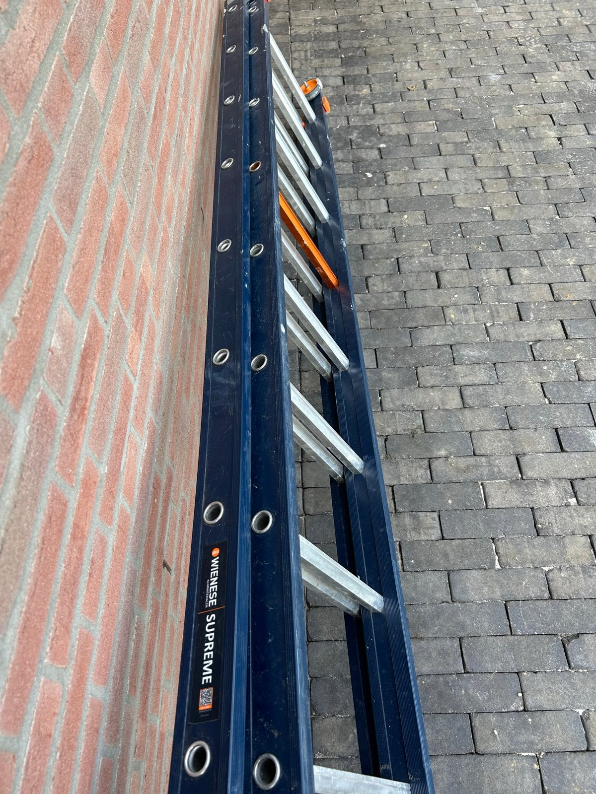 Wienesse Supreme ladder 2x14 -, Doe-het-zelf en Verbouw, Ophalen, Zo goed als nieuw, Ladder, Opvouwbaar of Inschuifbaar