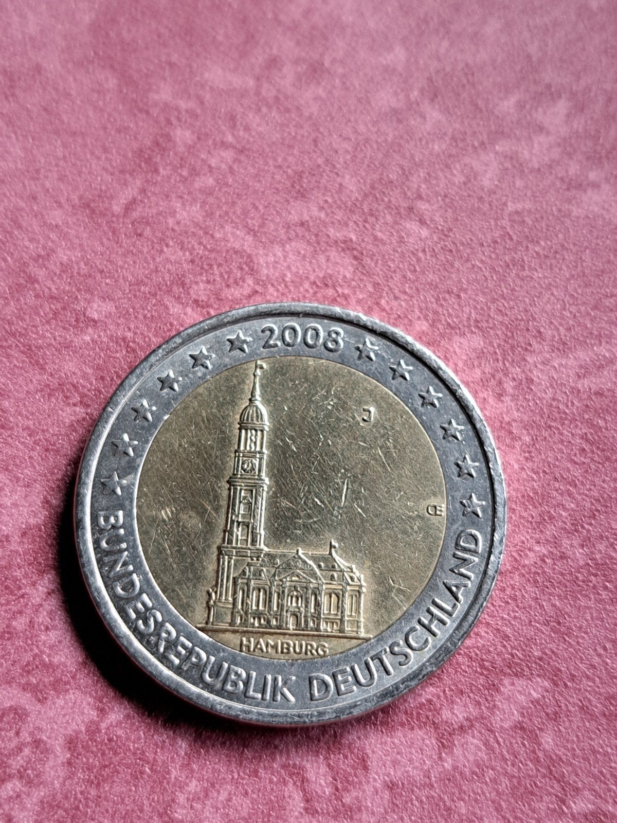 2 euro cc Duitsland 2008 Hamburg (J), Ophalen of Verzenden, Duitsland, 2 euro