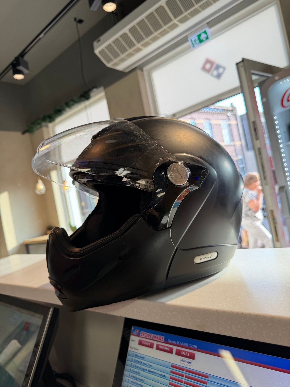Caberg Scooter/Motorhelm - Maat S met zonnevizier, Ophalen of Verzenden, Tweedehands, Overige typen