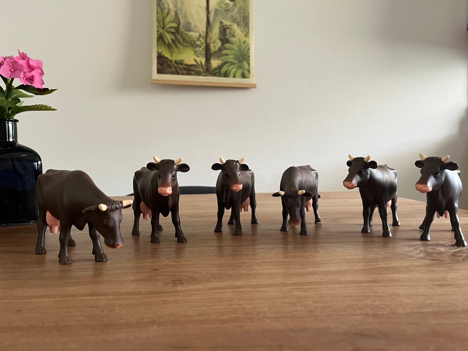 Bruder koeien 6 stuks, Ophalen of Verzenden, Zo goed als nieuw, Boerderijdier, Beeldje of Figuurtje