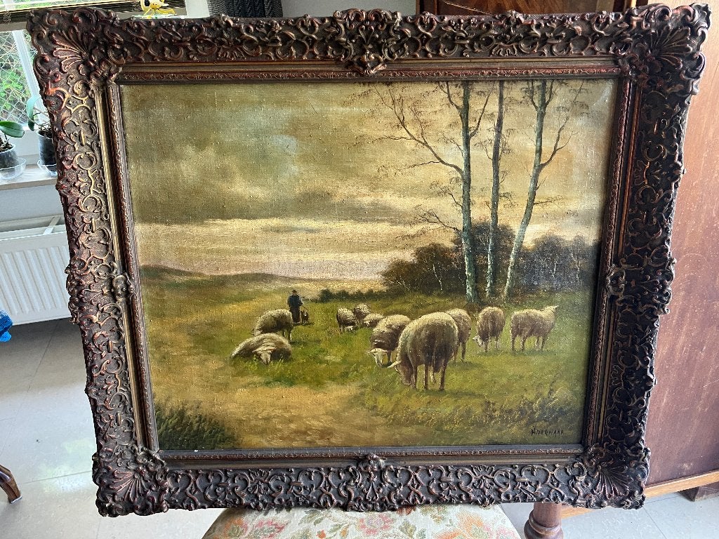 olieverfschilderij van Hendrik Jan Verhaaf (1881-1970)., Ophalen of Verzenden