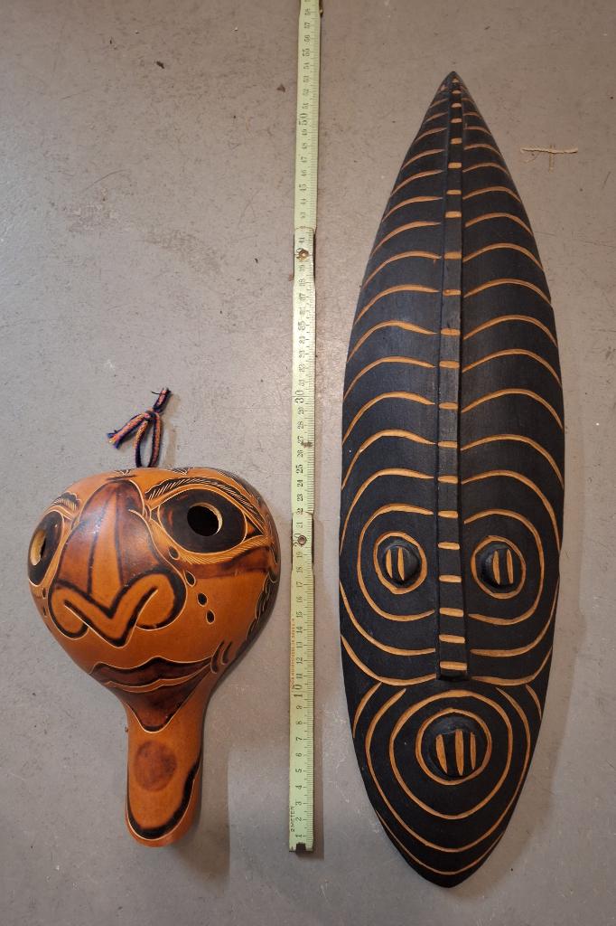 2 Afrikaanse maskers, Ophalen of Verzenden