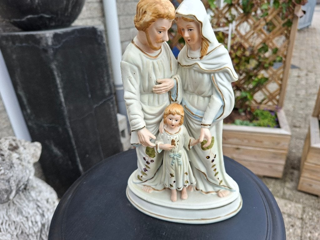 vintage oud beeld Maagd maria en kindje jezus en jozef, Antiek en Kunst, Antiek | Religie, Ophalen of Verzenden