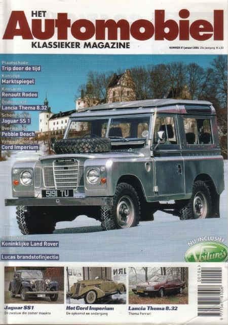 Automobiel 1 2004 : Jaguar SS1 - Renault Rodeo 6 - Lancia, Boeken, Auto's | Folders en Tijdschriften, Gelezen, Algemeen, Ophalen of Verzenden